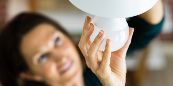 Changing a light bulb
