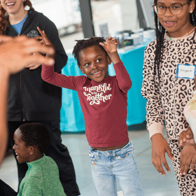 Home Celebration dancing with kids.